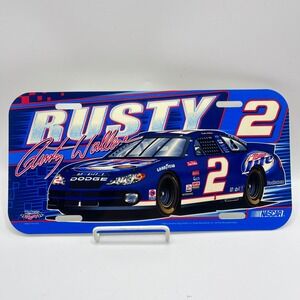 Vintage 2003 Rusty Wallace NASCAR Miller Lite #2 Dodge Plastic License Plate